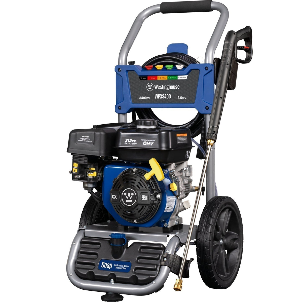 Westinghouse WPX3400 Gas Powered Pressure Washer - 3400 PSI - 2.6 GPM
