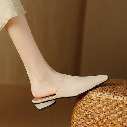 Serena Genuine Leather Mules