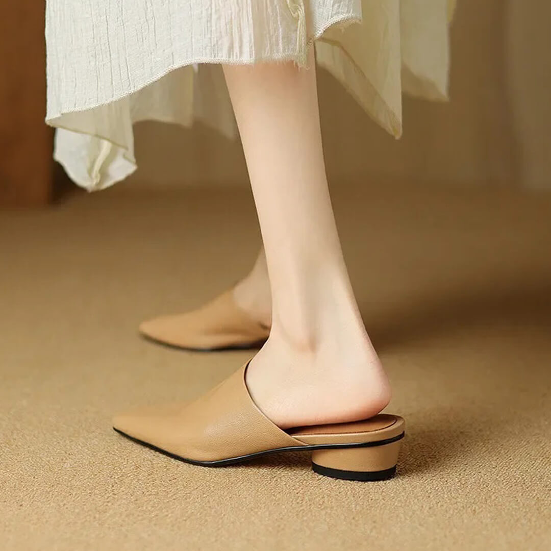 Serena Genuine Leather Mules