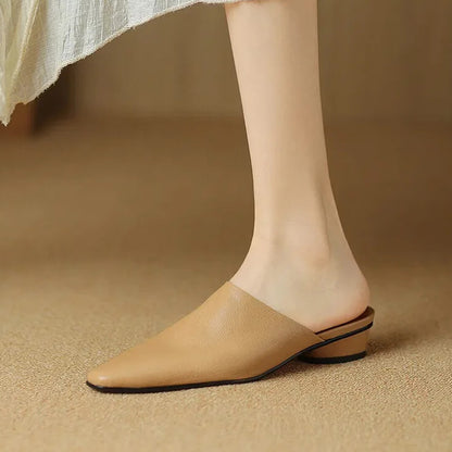 Serena Genuine Leather Mules