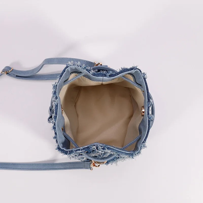 Cassia Denim Bucket Bag