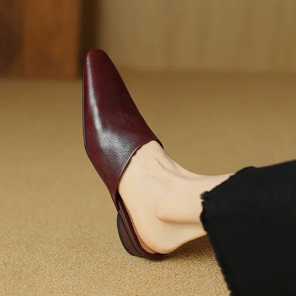 Serena Genuine Leather Mules