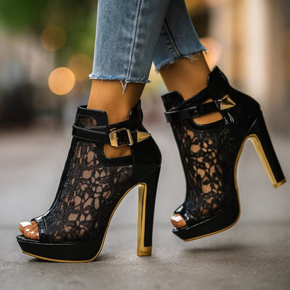 Aveline Lace Heels