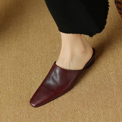 Serena Genuine Leather Mules