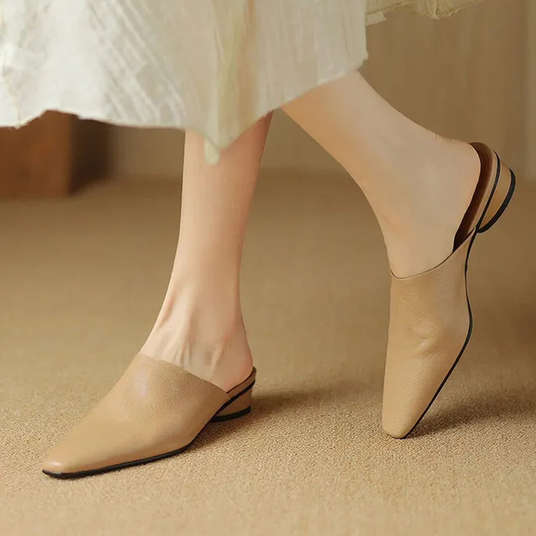 Serena Genuine Leather Mules