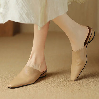 Serena Genuine Leather Mules