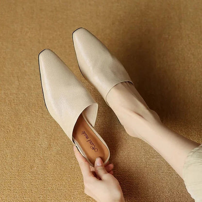 Serena Genuine Leather Mules