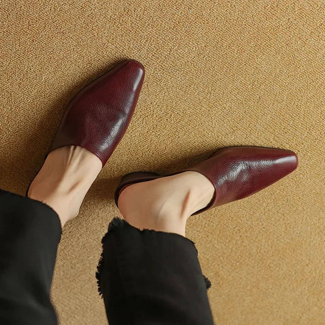 Serena Genuine Leather Mules