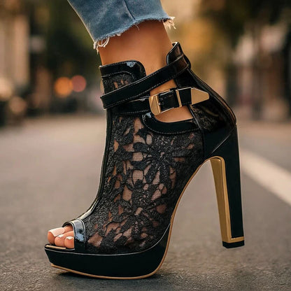 Aveline Lace Heels