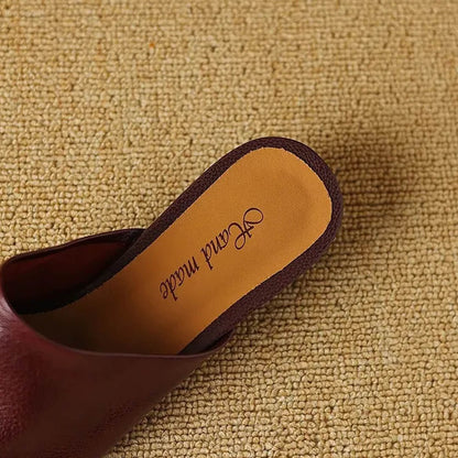 Serena Genuine Leather Mules