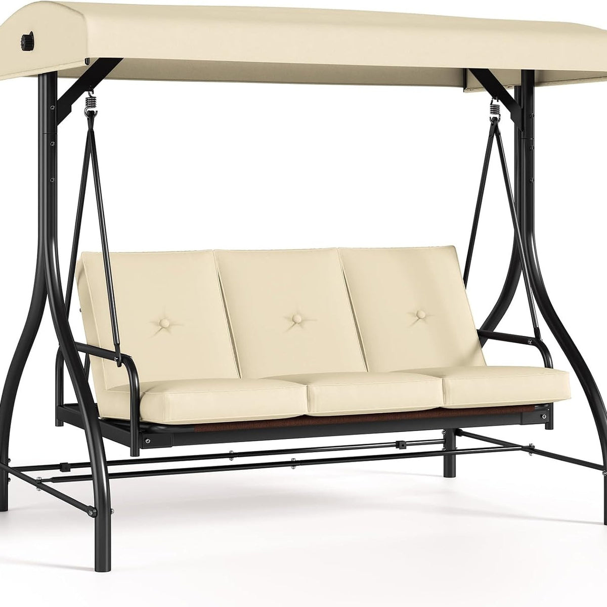 3-Person Convertible Patio Swing with Canopy product view 1