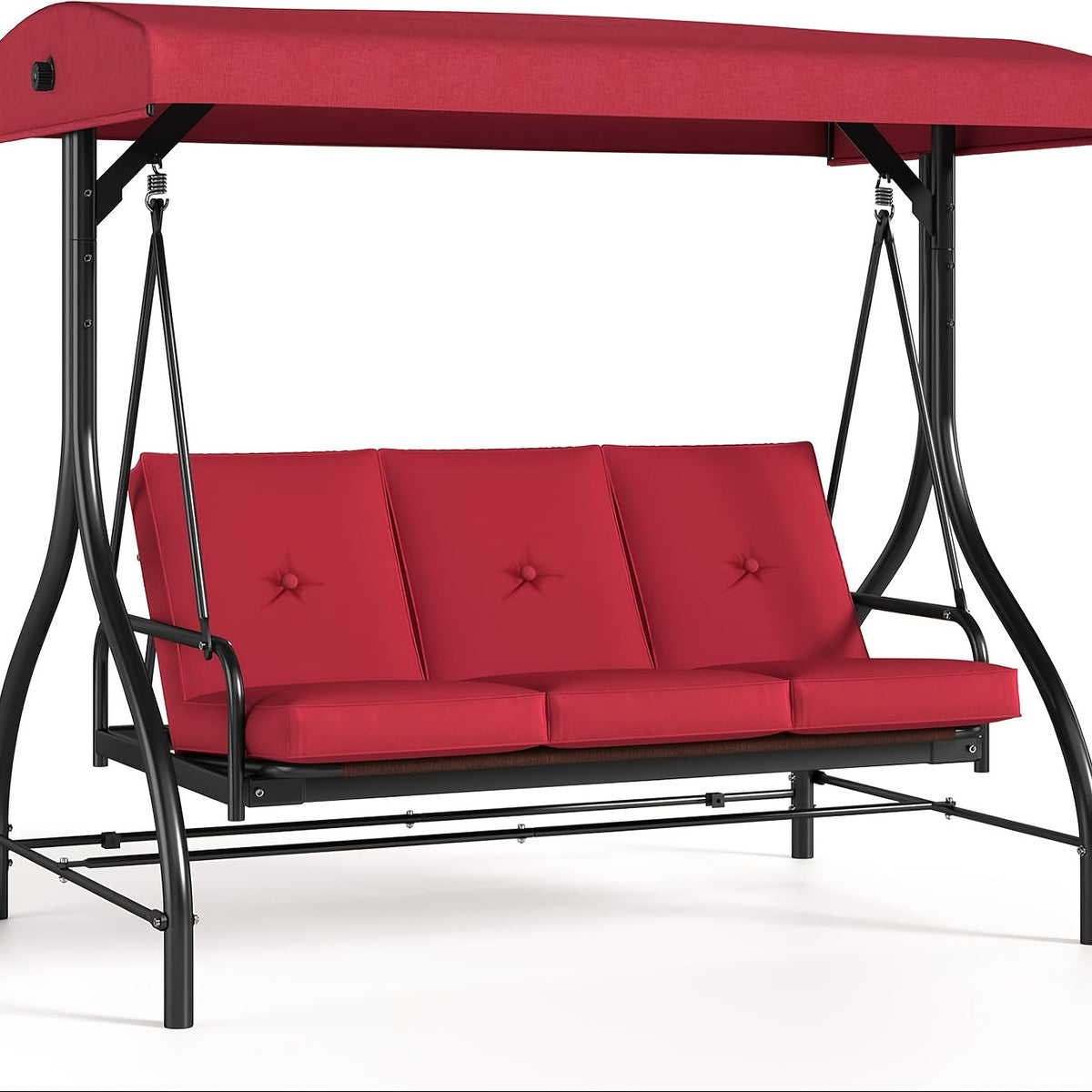 3-Person Convertible Patio Swing with Canopy product view 2