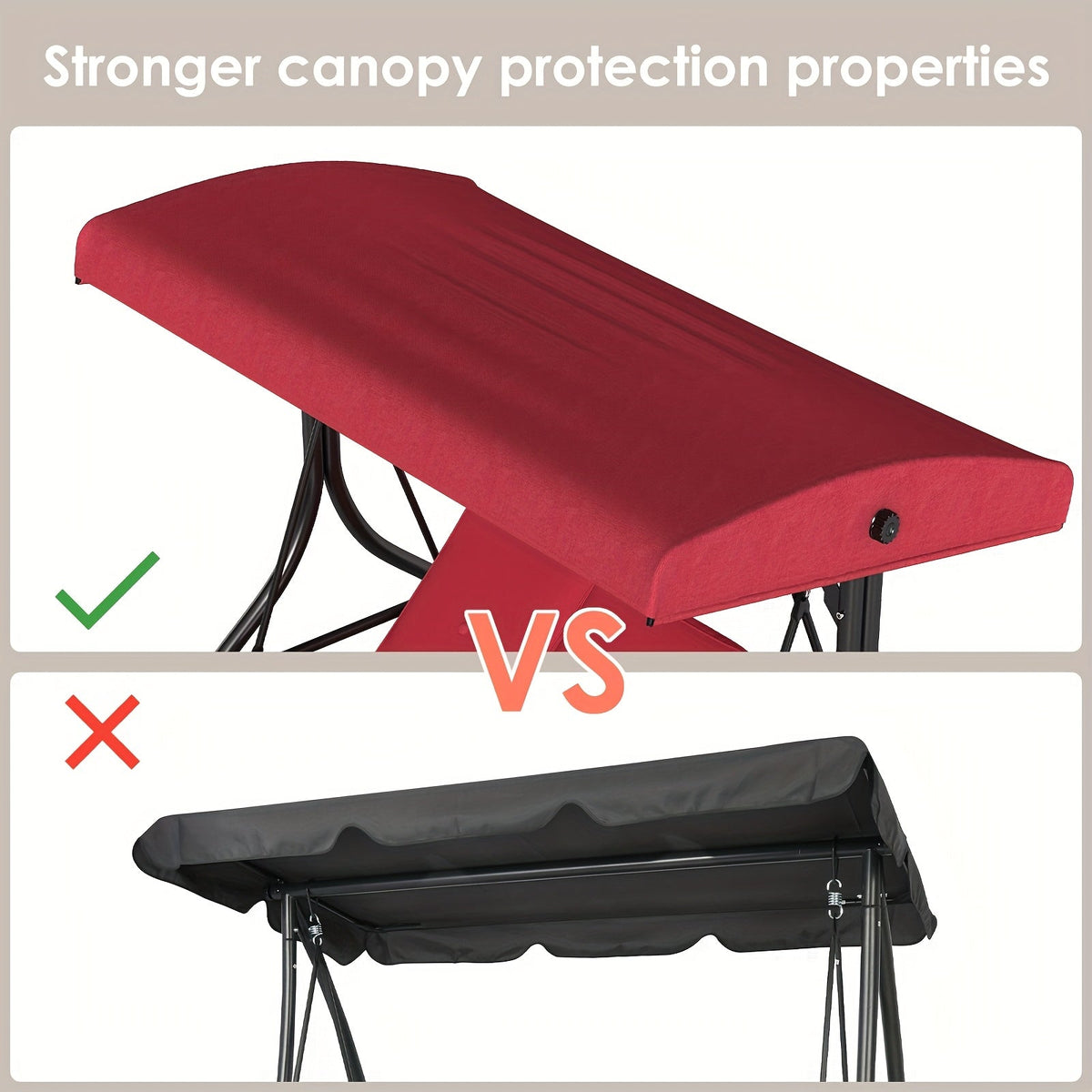 3-Person Convertible Patio Swing with Canopy product view 13