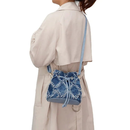 Cassia Denim Bucket Bag