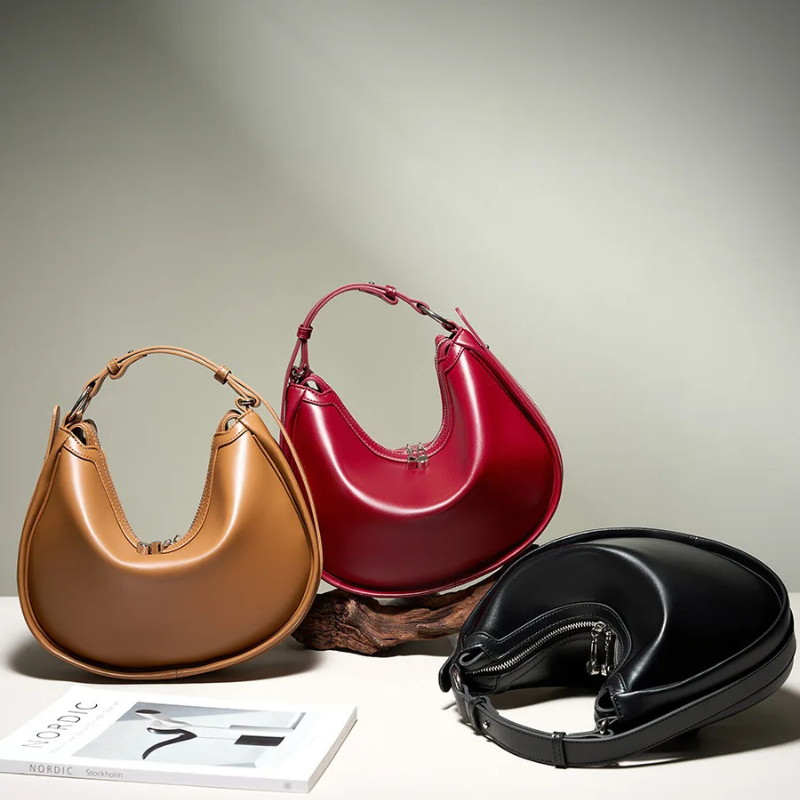Aurelia Crescent Leather Bag