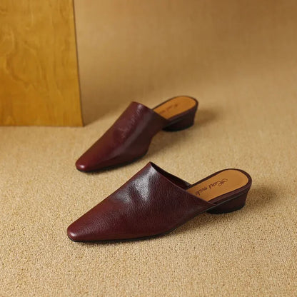 Serena Genuine Leather Mules