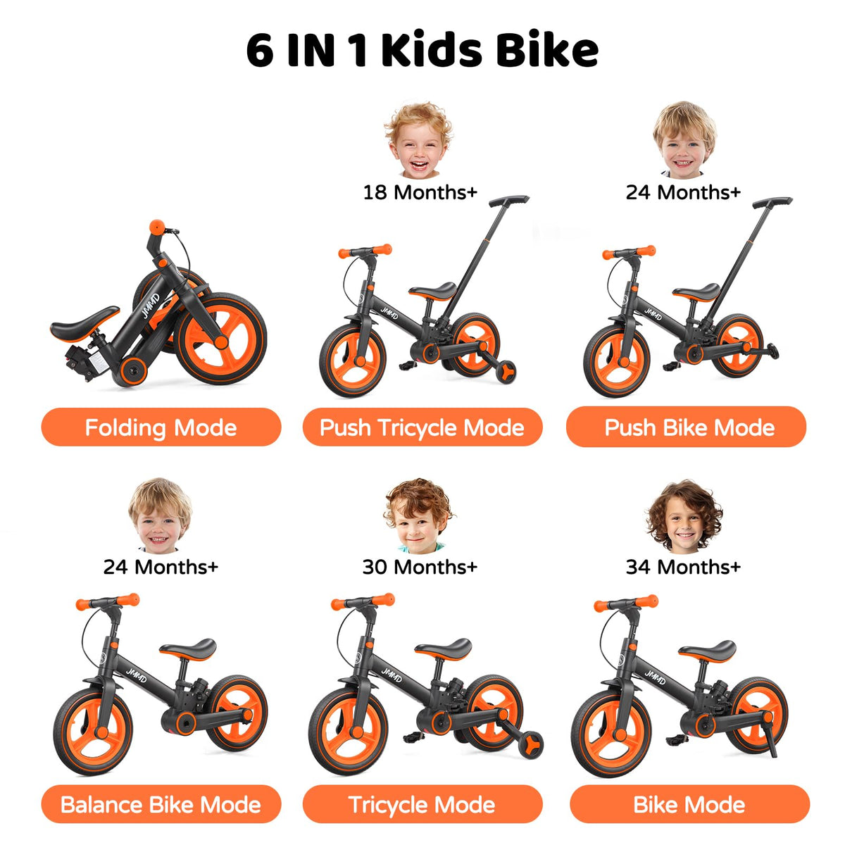 6-in-1 Convertible Toddler Bike product view 16