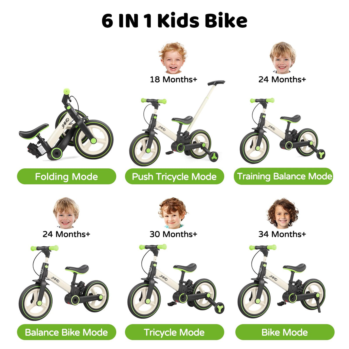 6-in-1 Convertible Toddler Bike product view 23