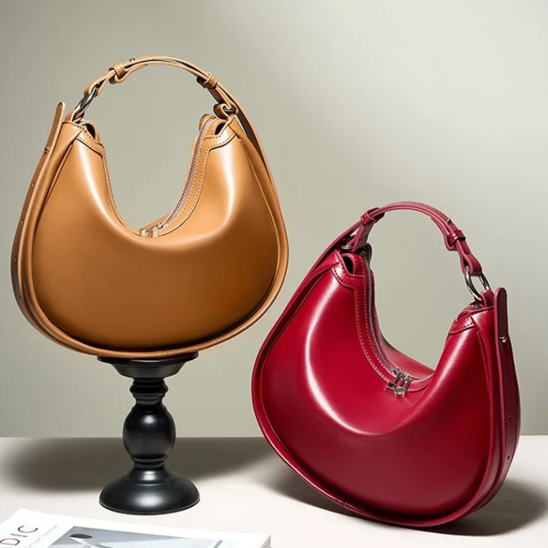 Aurelia Crescent Leather Bag