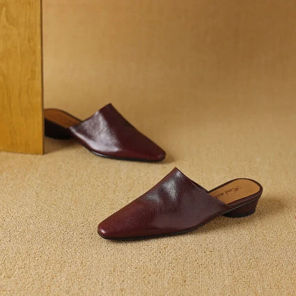 Serena Genuine Leather Mules