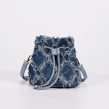 Cassia Denim Bucket Bag