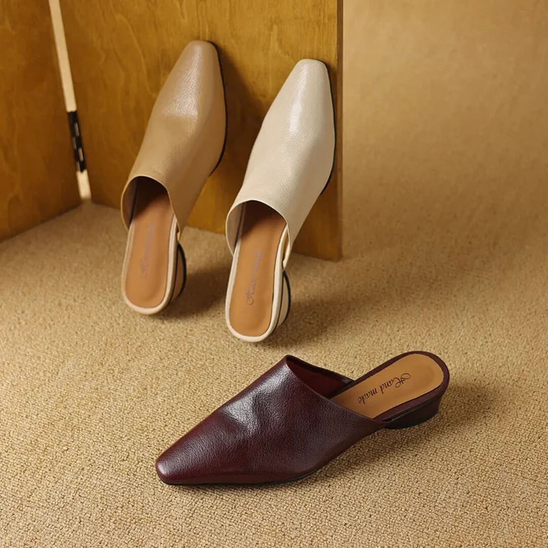 Serena Genuine Leather Mules