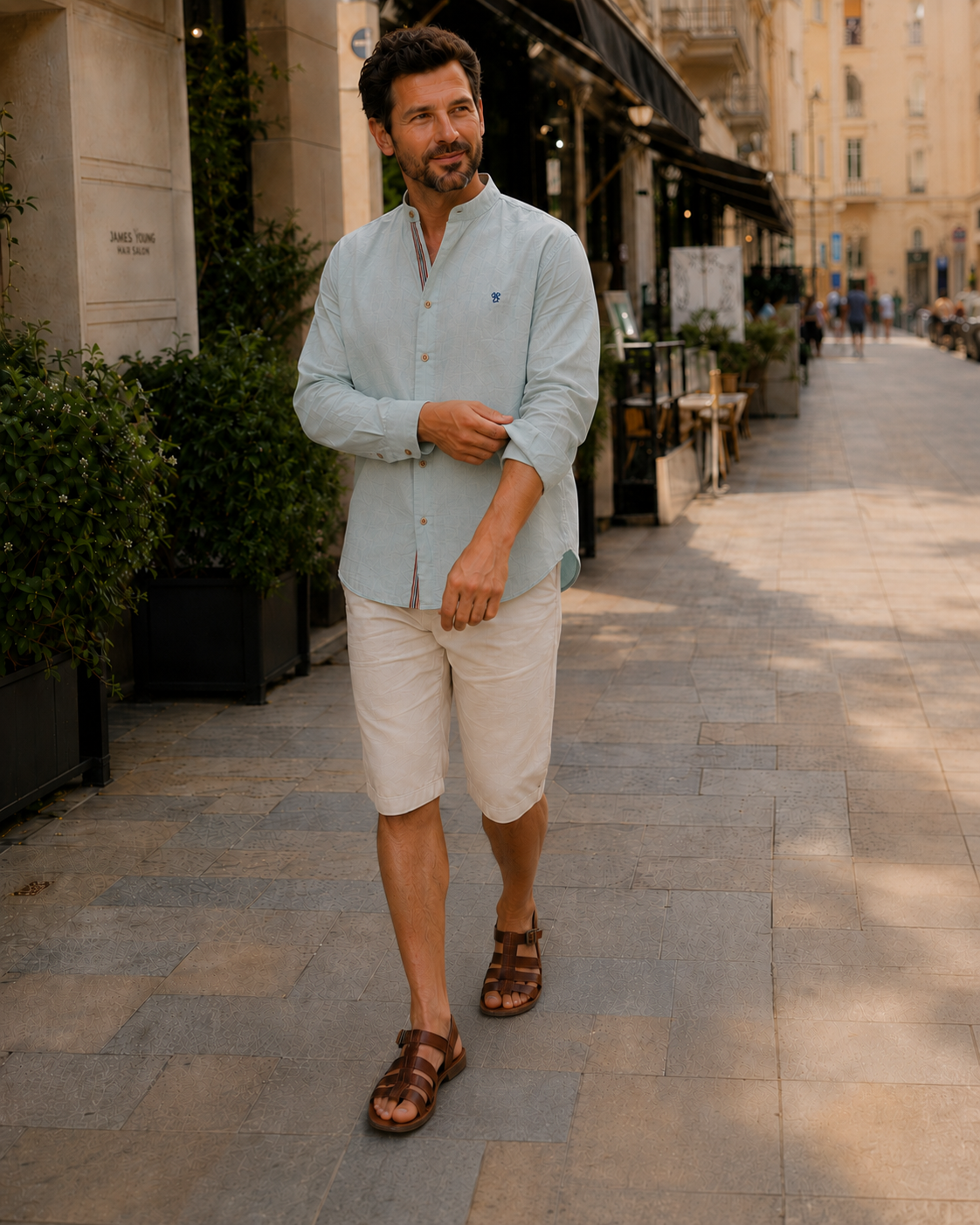 Traditional Trachten Men's Shirt with Modern Details