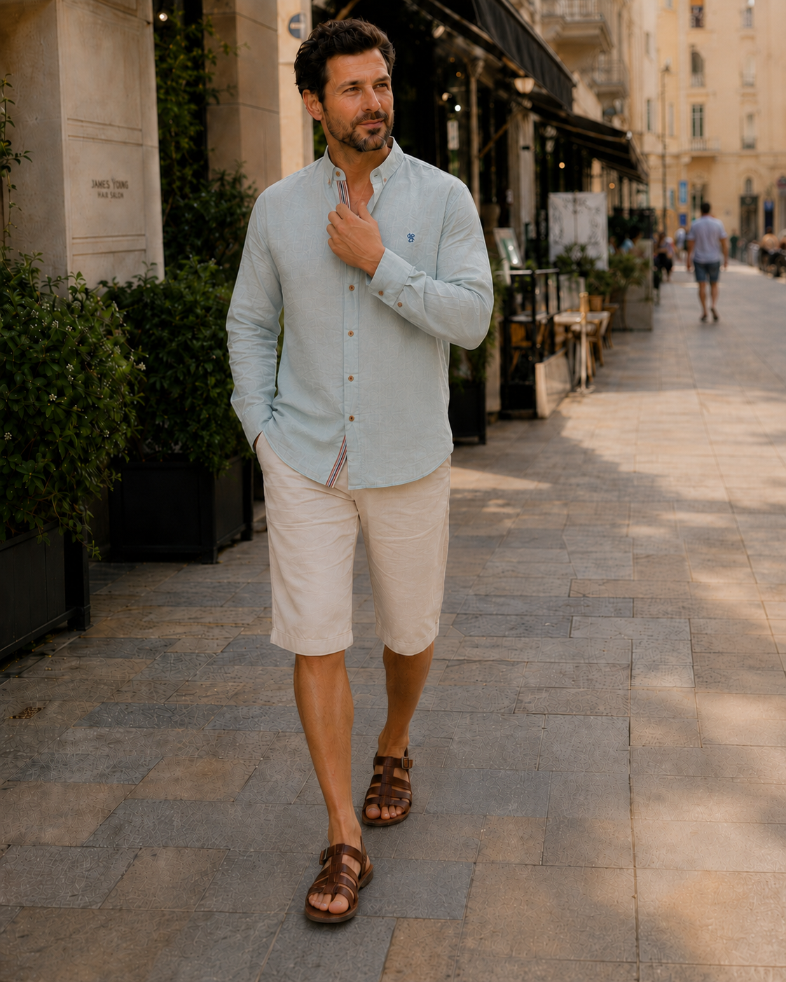 Traditional Trachten Men's Shirt with Modern Details