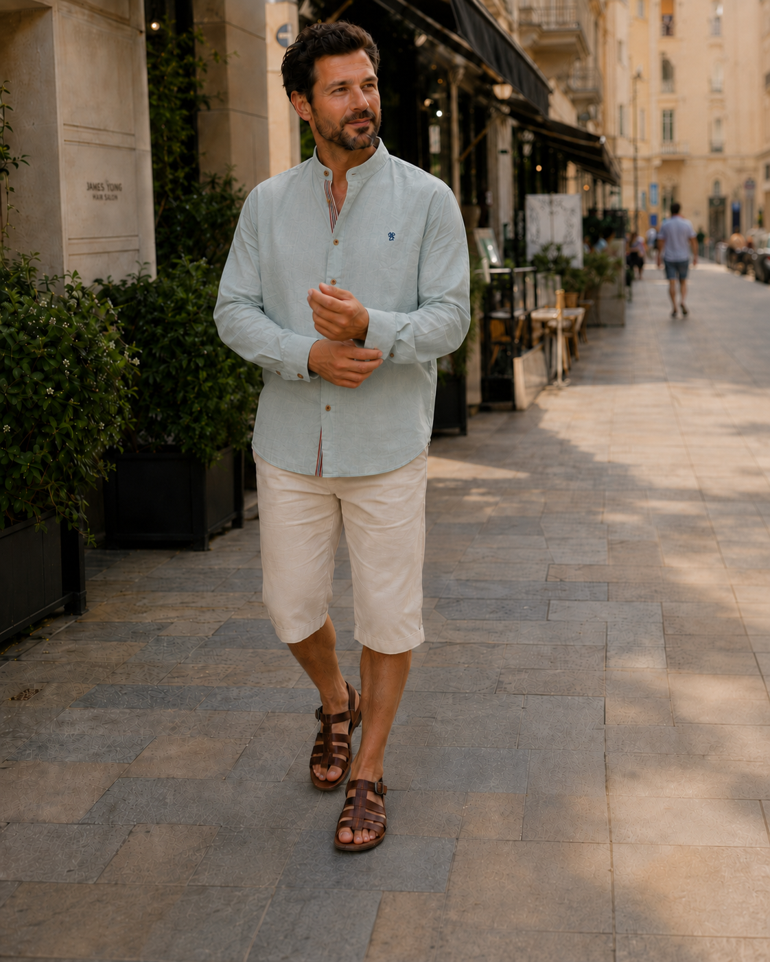 Traditional Trachten Men's Shirt with Modern Details