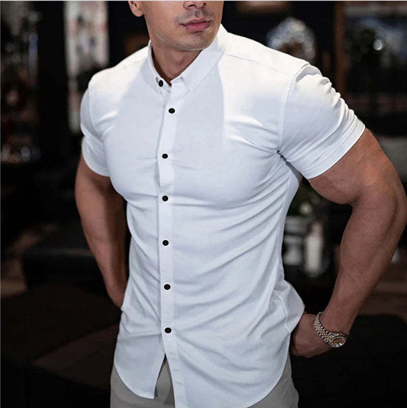 Slim Fit Short Sleeve Shirt for Men