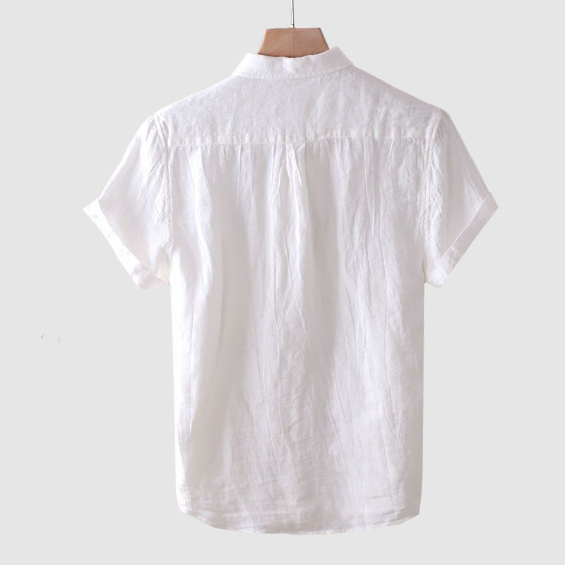 Short Sleeve Linen Shirt | Breathable Summer Fit Men