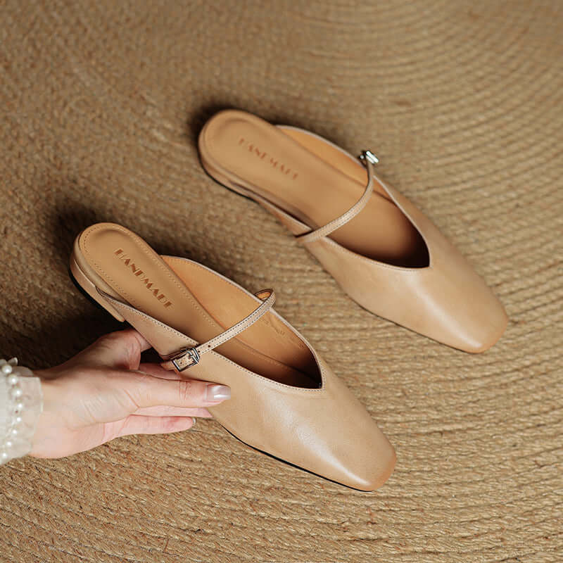 Elara Leather Mules