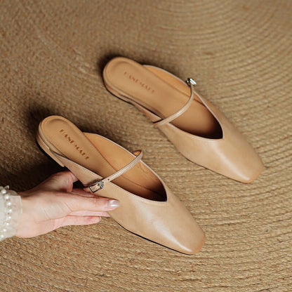 Elara Leather Mules