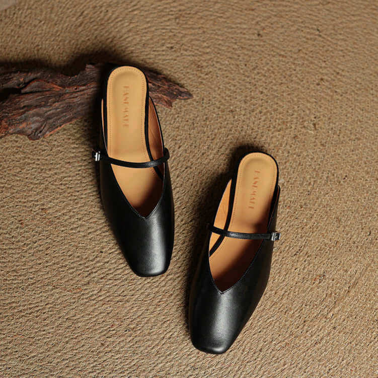 Elara Leather Mules