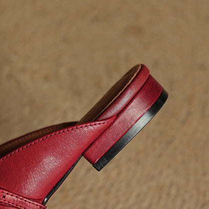 Elara Leather Mules