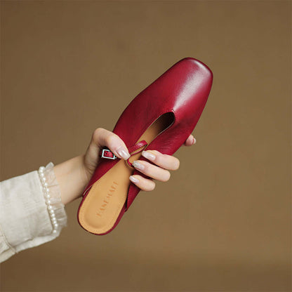 Elara Leather Mules