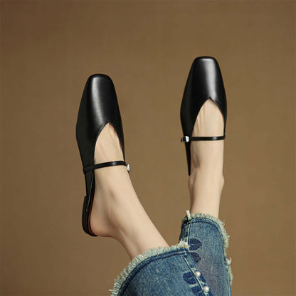 Elara Leather Mules