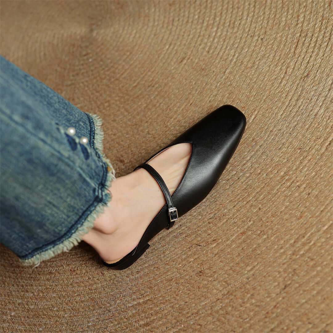 Elara Leather Mules