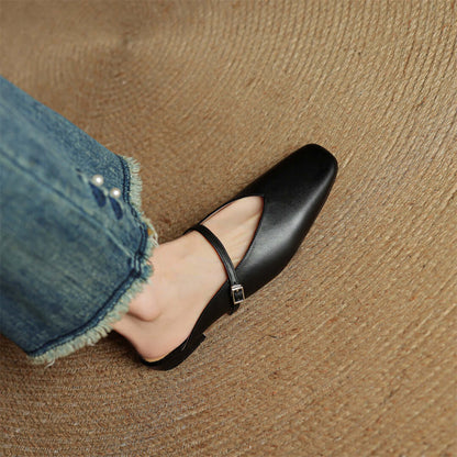Elara Leather Mules