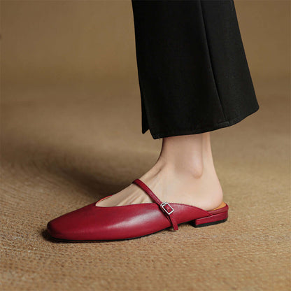 Elara Leather Mules