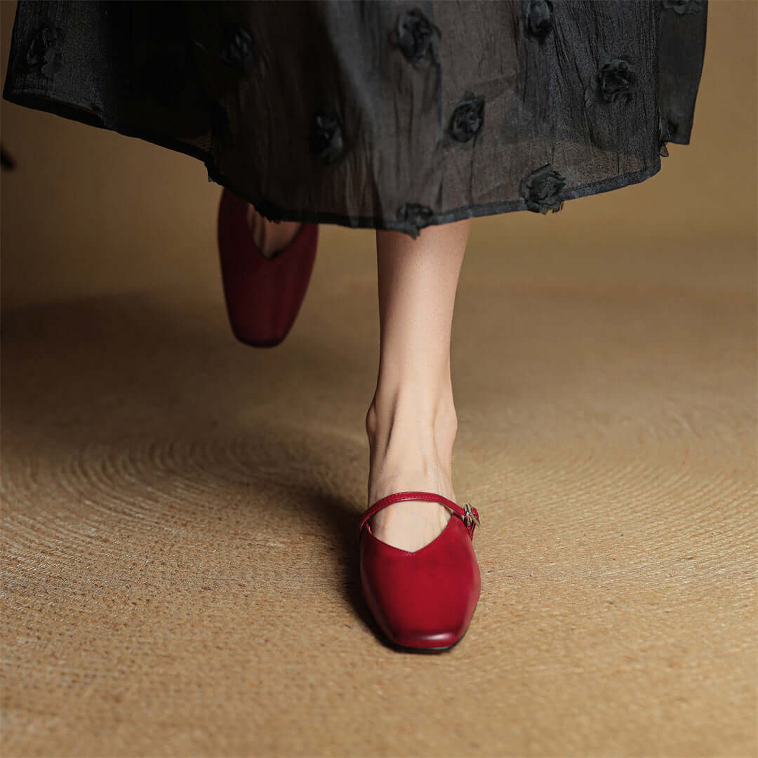 Elara Leather Mules