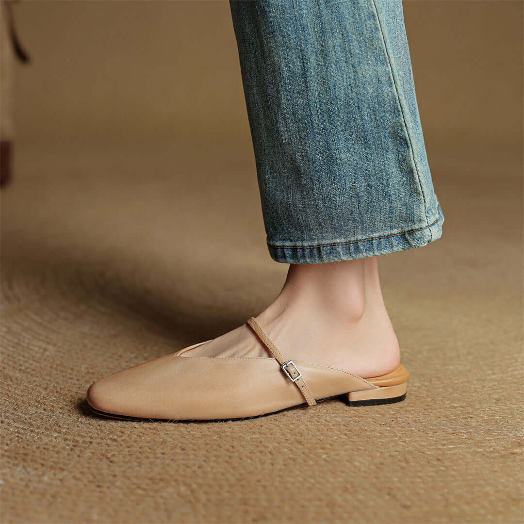 Elara Leather Mules