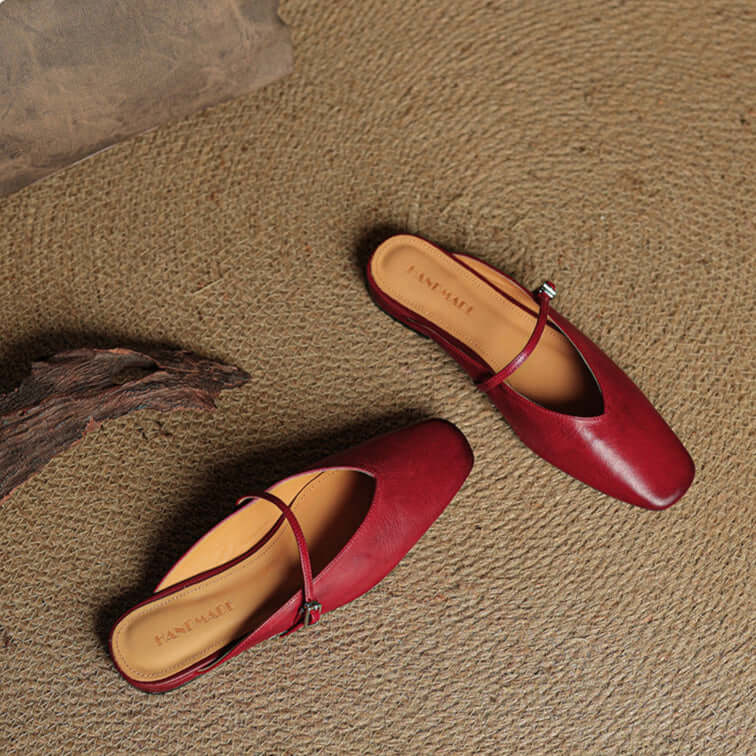 Elara Leather Mules
