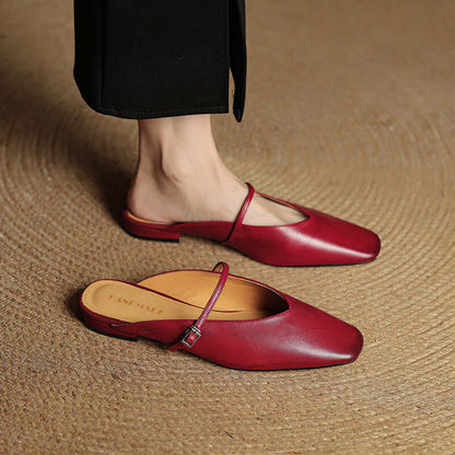 Elara Leather Mules
