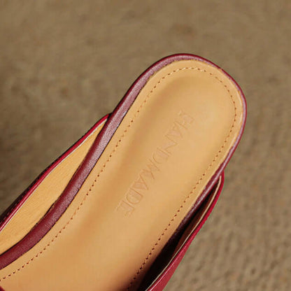 Elara Leather Mules