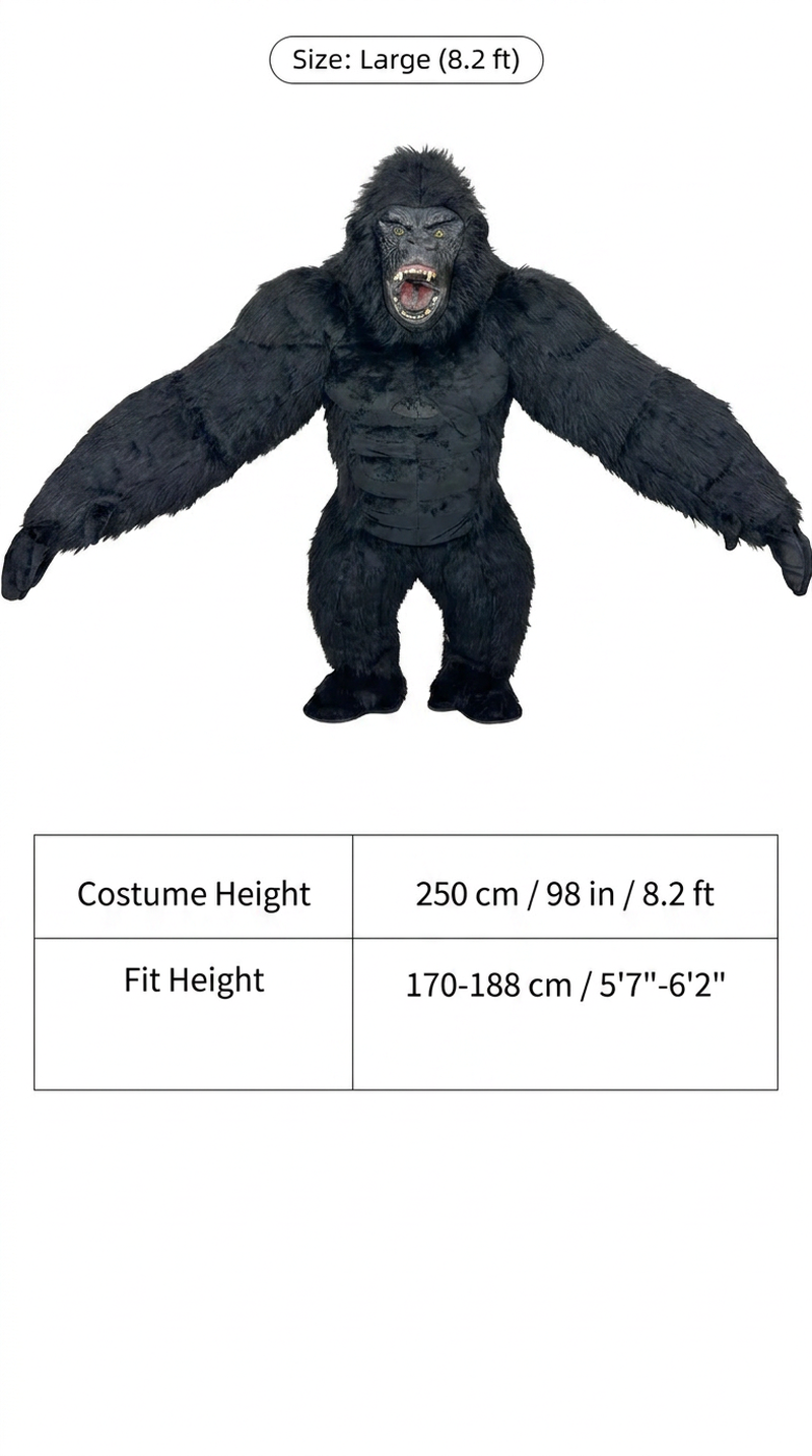 Adult Inflatable Gorilla Costume product view 10