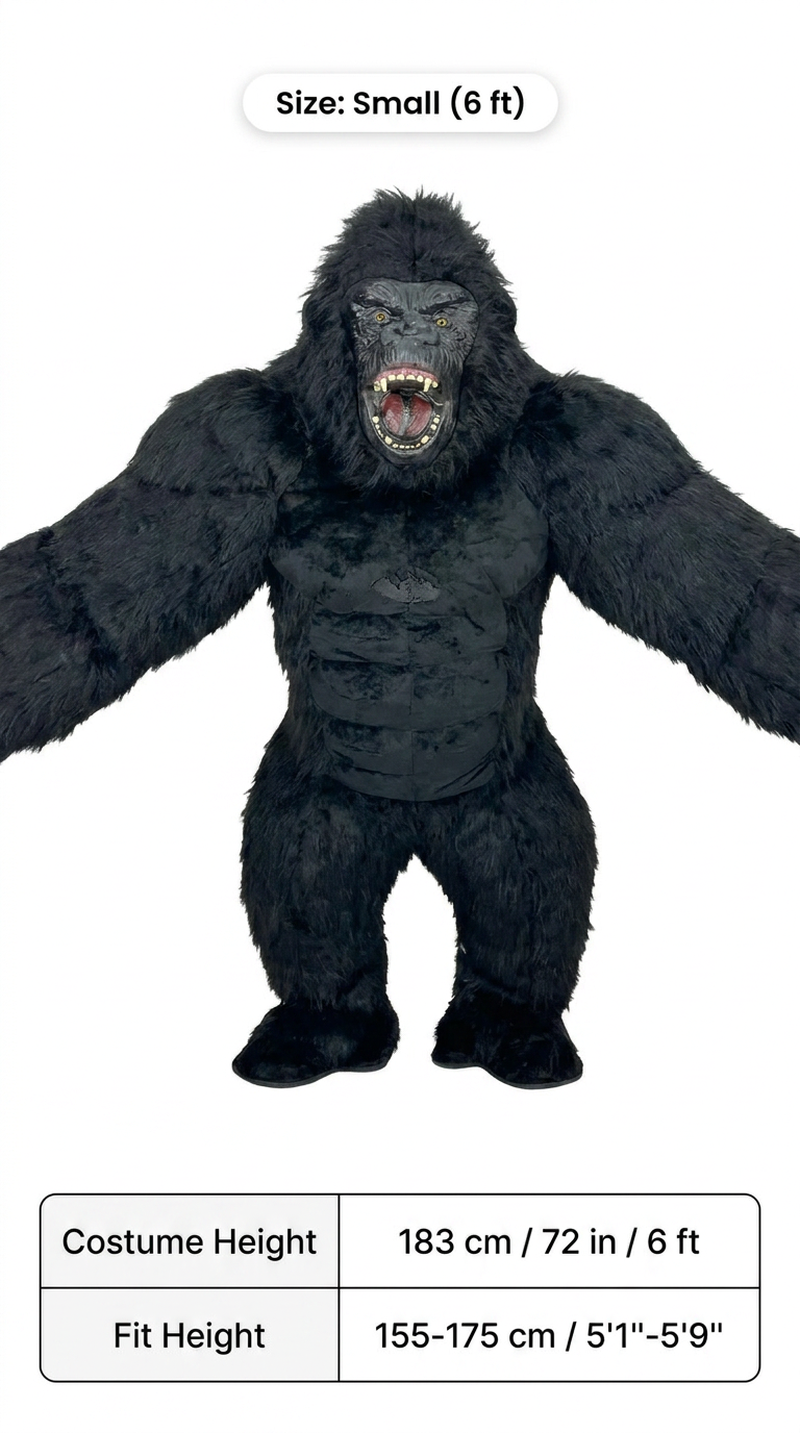 Adult Inflatable Gorilla Costume product view 11