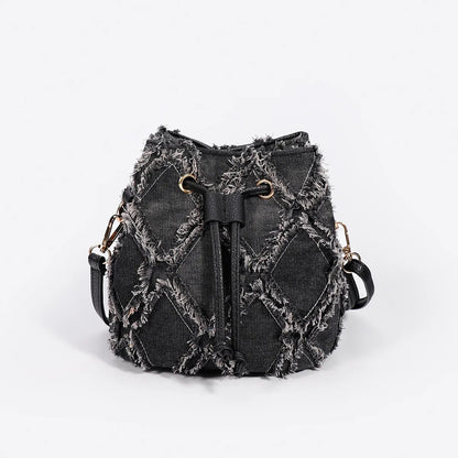 Cassia Denim Bucket Bag