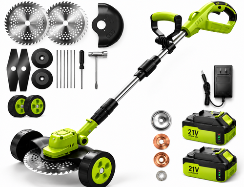 21V cordless 3-in-1 lawn tool complete accessory set