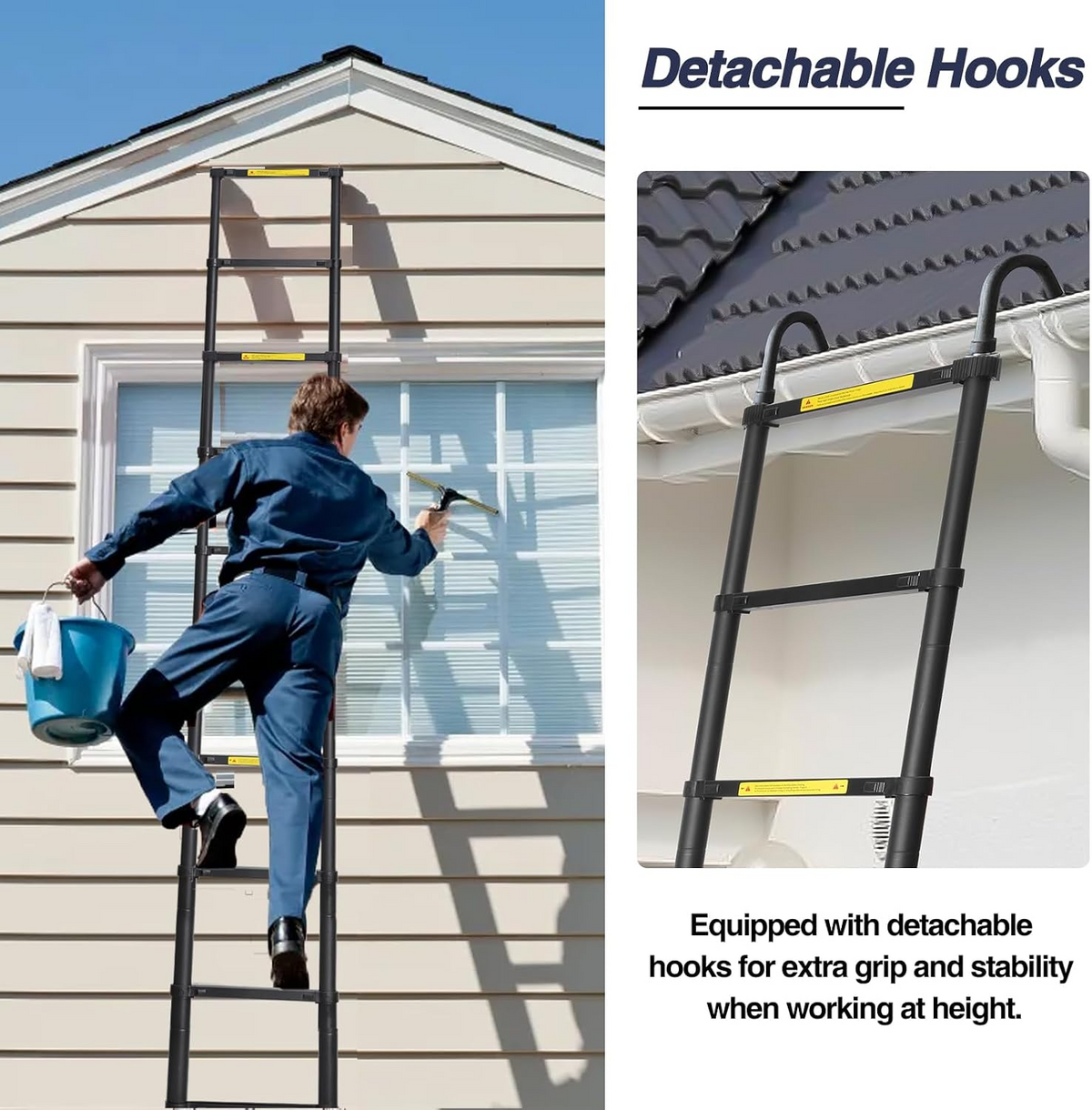 Foldable Aluminum Telescopic Extension Ladder product view 14